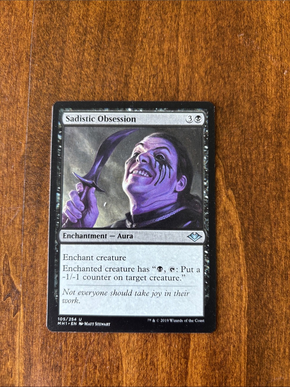 Magic The Gathering: Sadistic Obsession Enchantment Aura Card